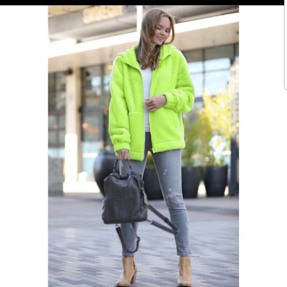 Sale! Full Zip Sherpa Teddy Jacket